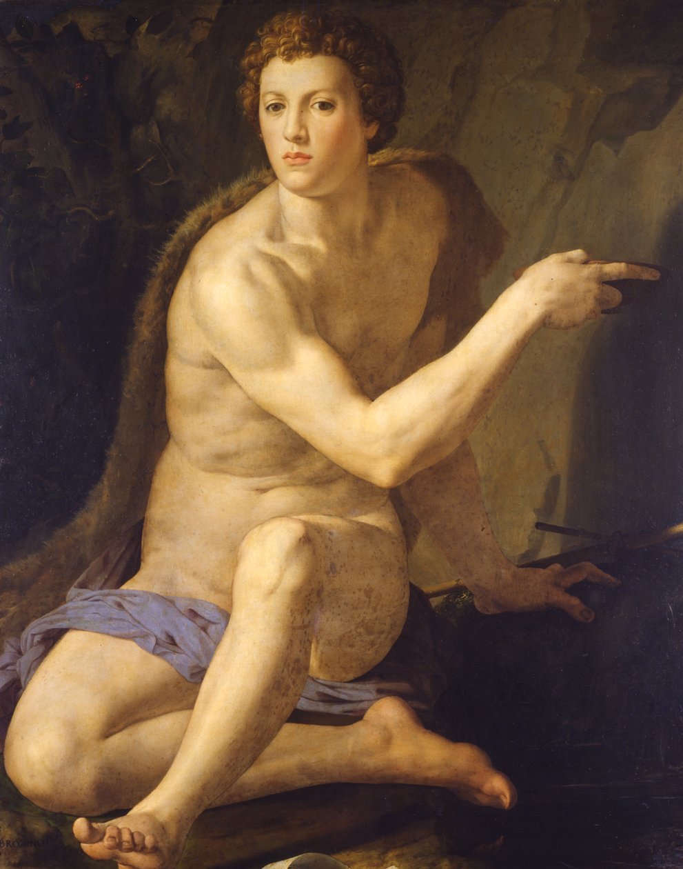 Keresztelő Szent János, 1555 körül (olaj, fa) alkotó: Agnolo Bronzino