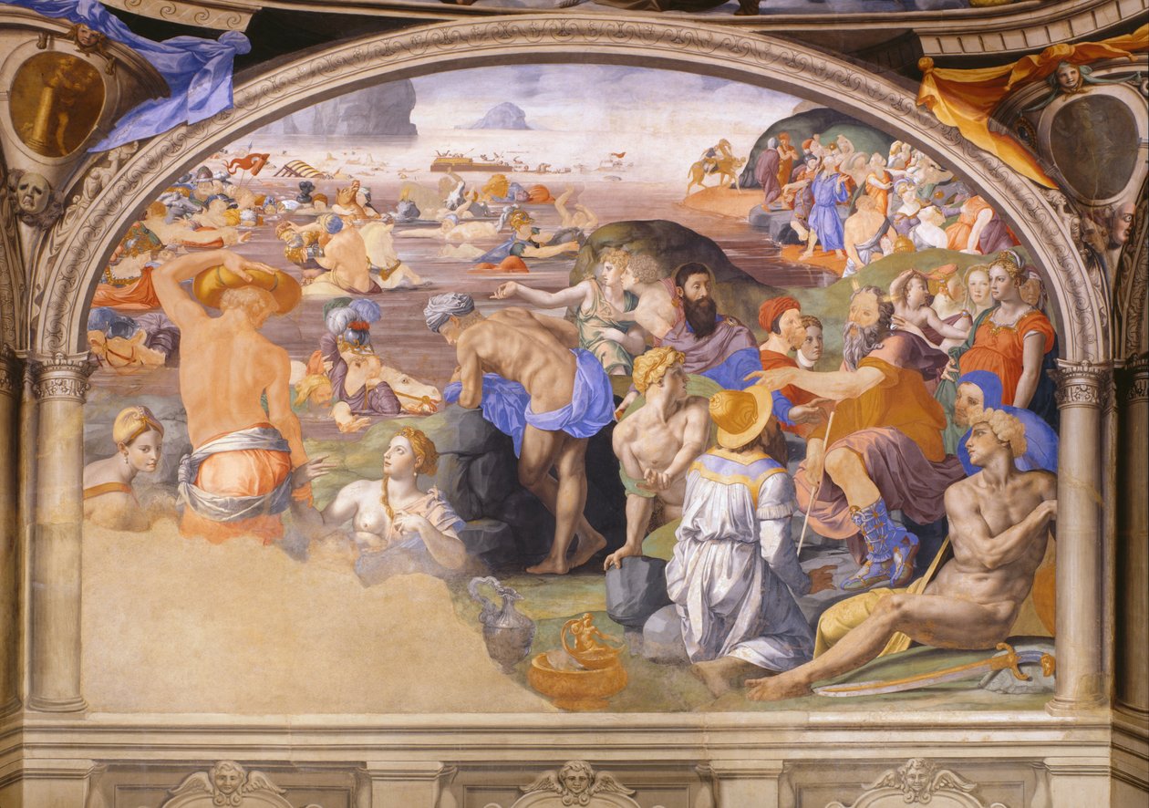 A Vörös -tenger átkelése alkotó: Agnolo Bronzino