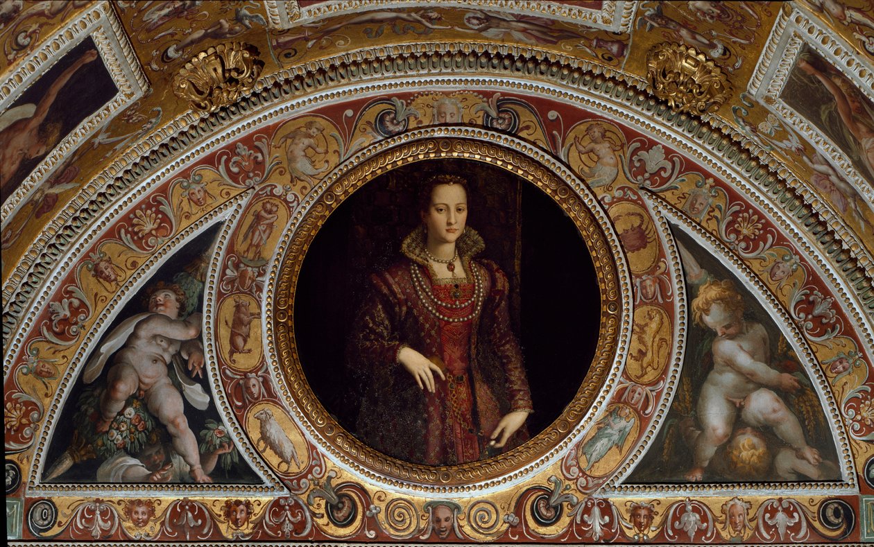 Eleonore de Toledo portréja (palafestmény alkotó: Agnolo (after) Bronzino