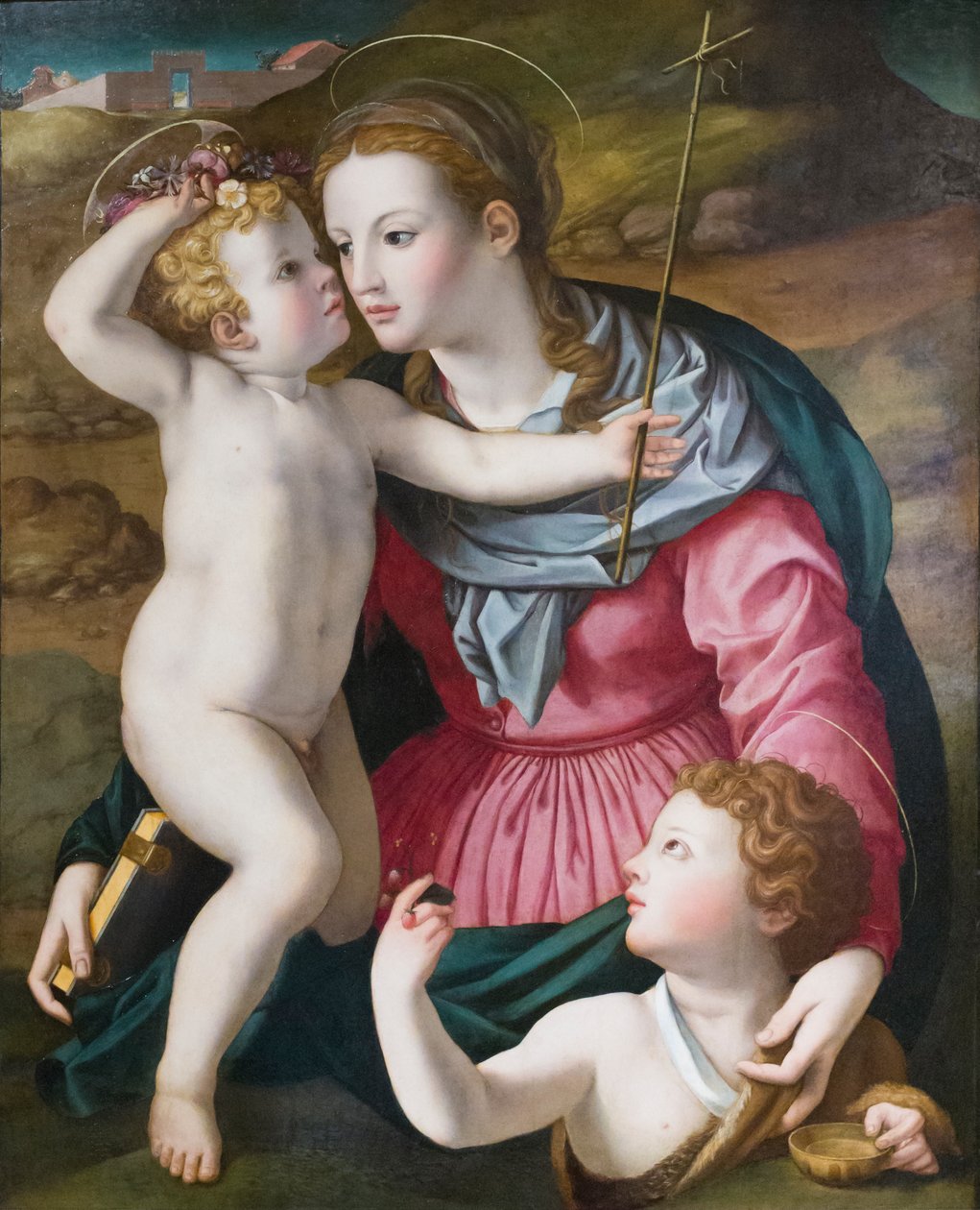 Madonna és gyermeke Keresztelő Szent Jánossal alkotó: Agnolo (circle of) Bronzino