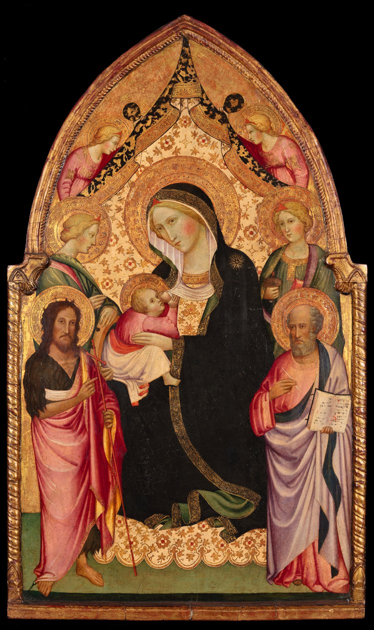 Az alázat Madonnája szentekkel és angyalokkal alkotó: Agnolo (circle of) Gaddi