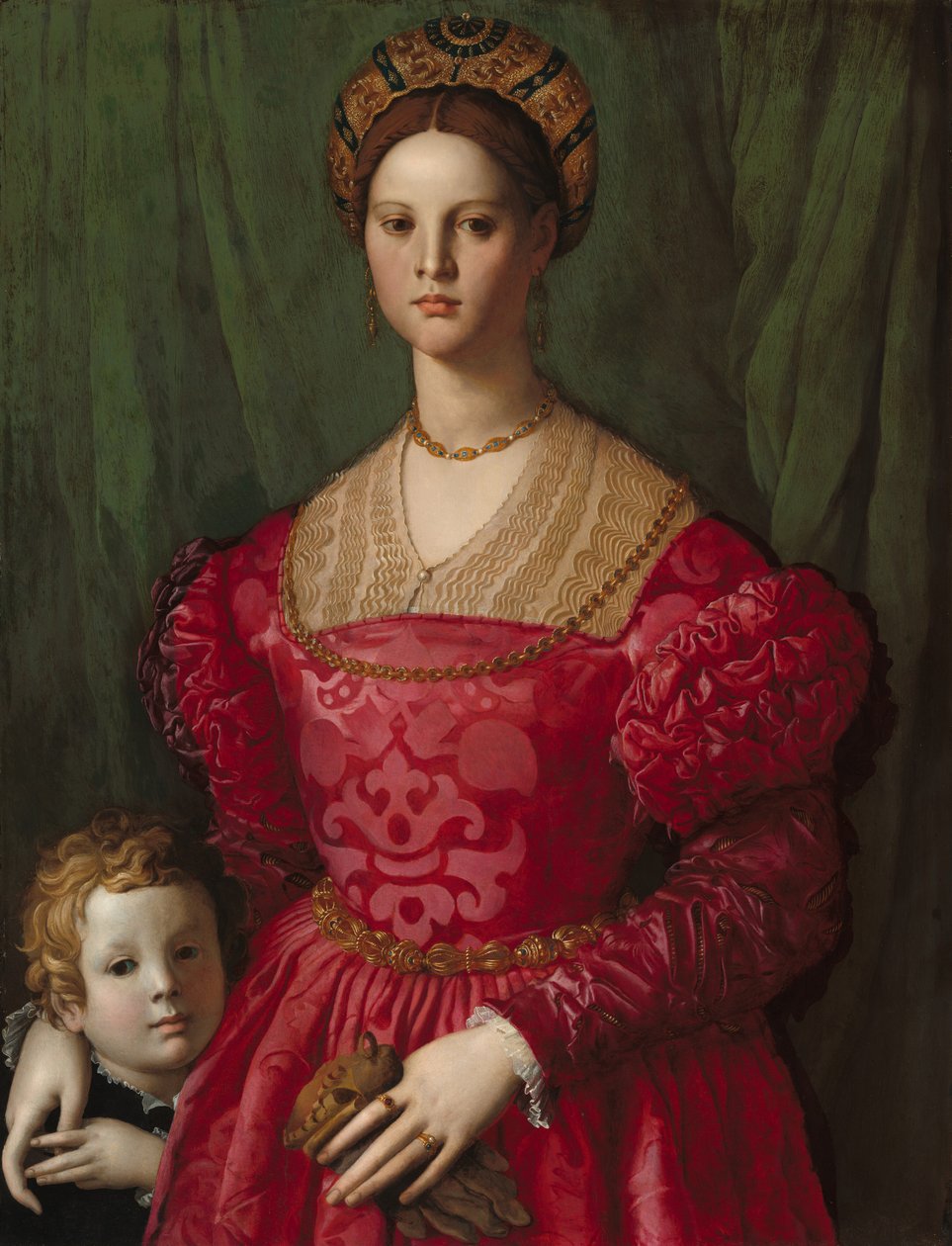 Egy fiatal nő és a kisfia, c. 1540. alkotó: Agnolo Bronzino