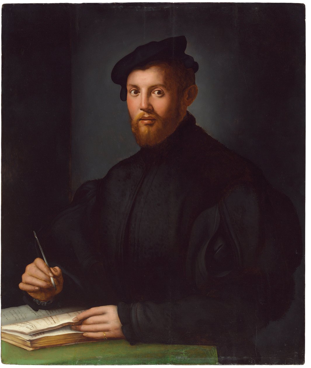 Portré egy fiatal férfi egy könyvet alkotó: Agnolo Bronzino