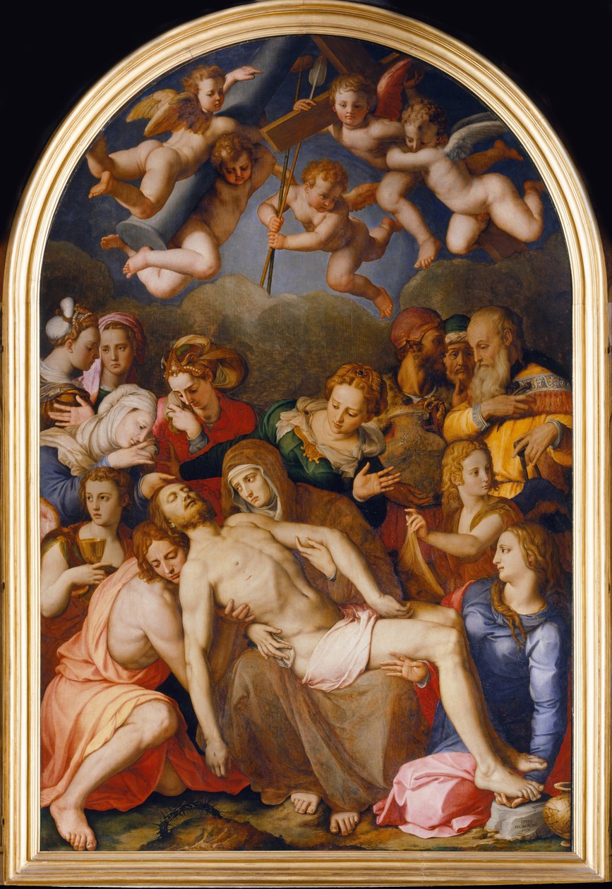 A keresztről való leszállás, 1553 alkotó: Agnolo Bronzino