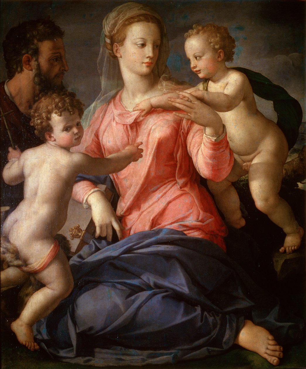 A Szent Család az ifjú Keresztelő Jánossal, 1540. alkotó: Agnolo Bronzino