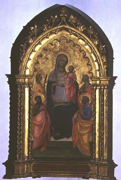 Alázatos Madonna (tempera, tábla) alkotó: Agnolo Gaddi