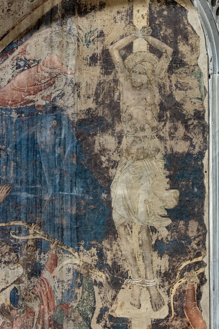 Szent Sebestyén vértanúsága, részlet (leválasztott freskó) alkotó: Agnolo Gaddi