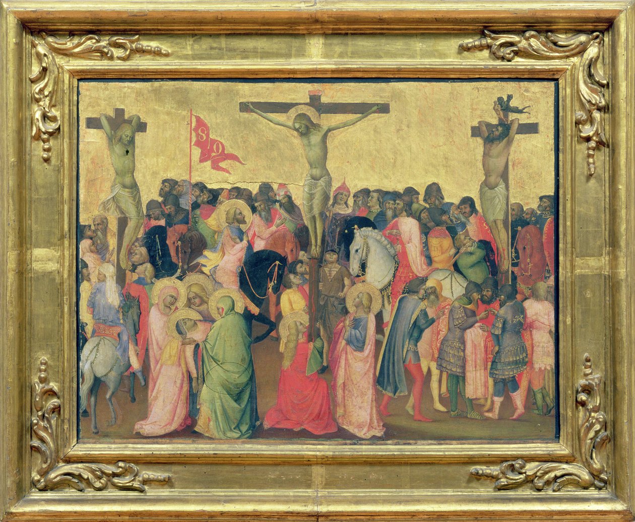 A keresztre feszítés (tempera, tábla) alkotó: Agnolo Gaddi