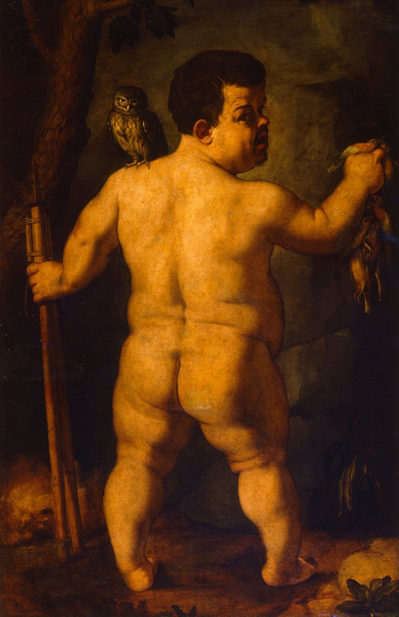 A törpe Morgante kettős portréja: teljes nézet hátulról (olaj, vászon) alkotó: Agnolo Bronzino
