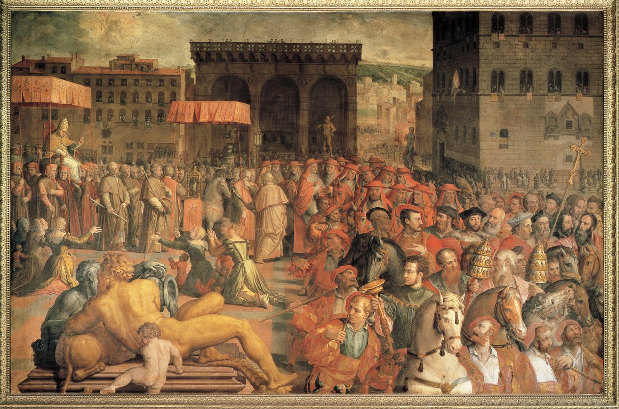 Olaszország, Firenze, X. Leó pápa (Giovanni de Medici) megválasztása után visszatér Firenzébe alkotó: Agnolo Bronzino