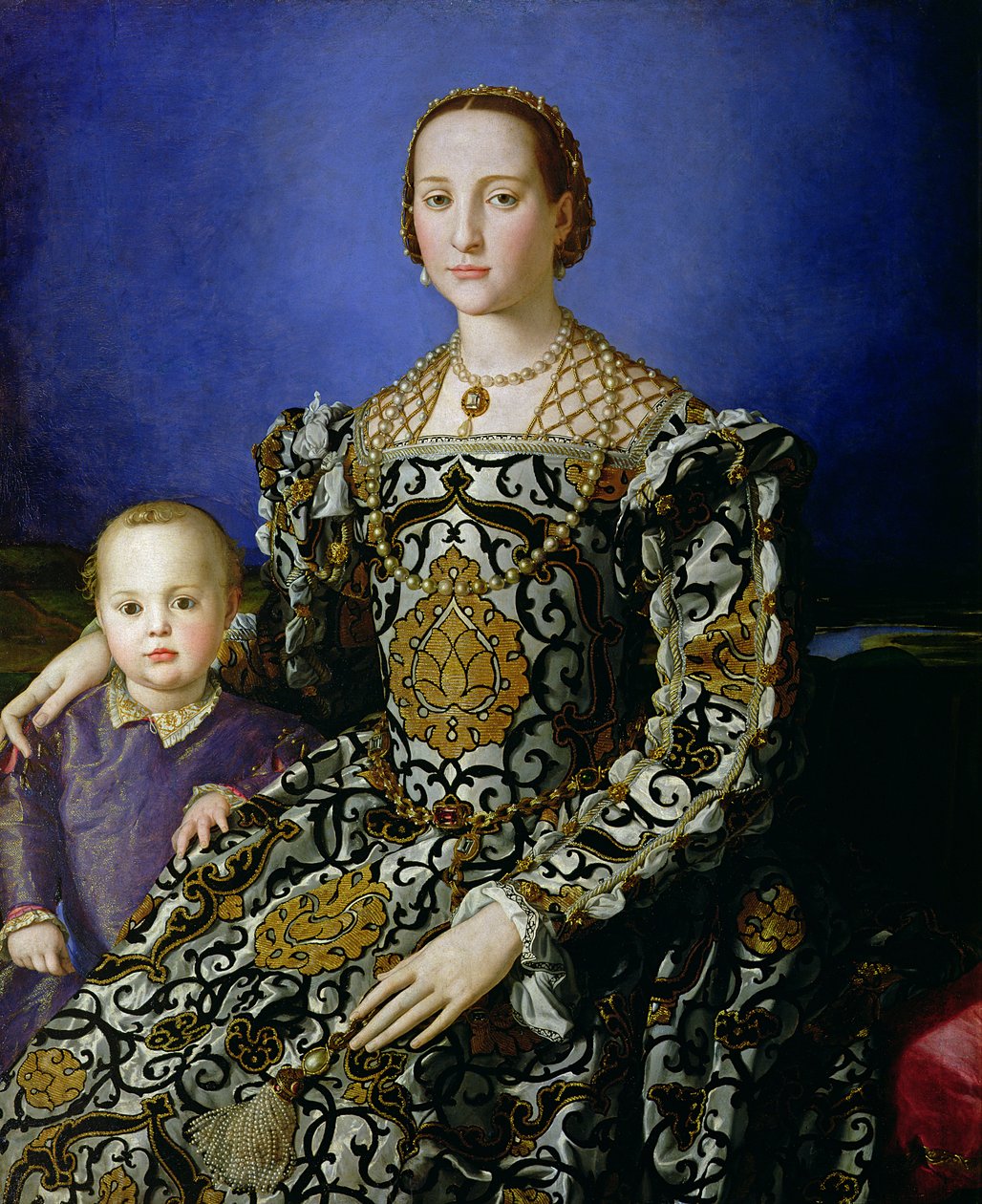 Portré Toledói Eleanorról és fiáról, Giovanni de Mediciről, 1544-45 körül (tempera a panelen) alkotó: Agnolo Bronzino
