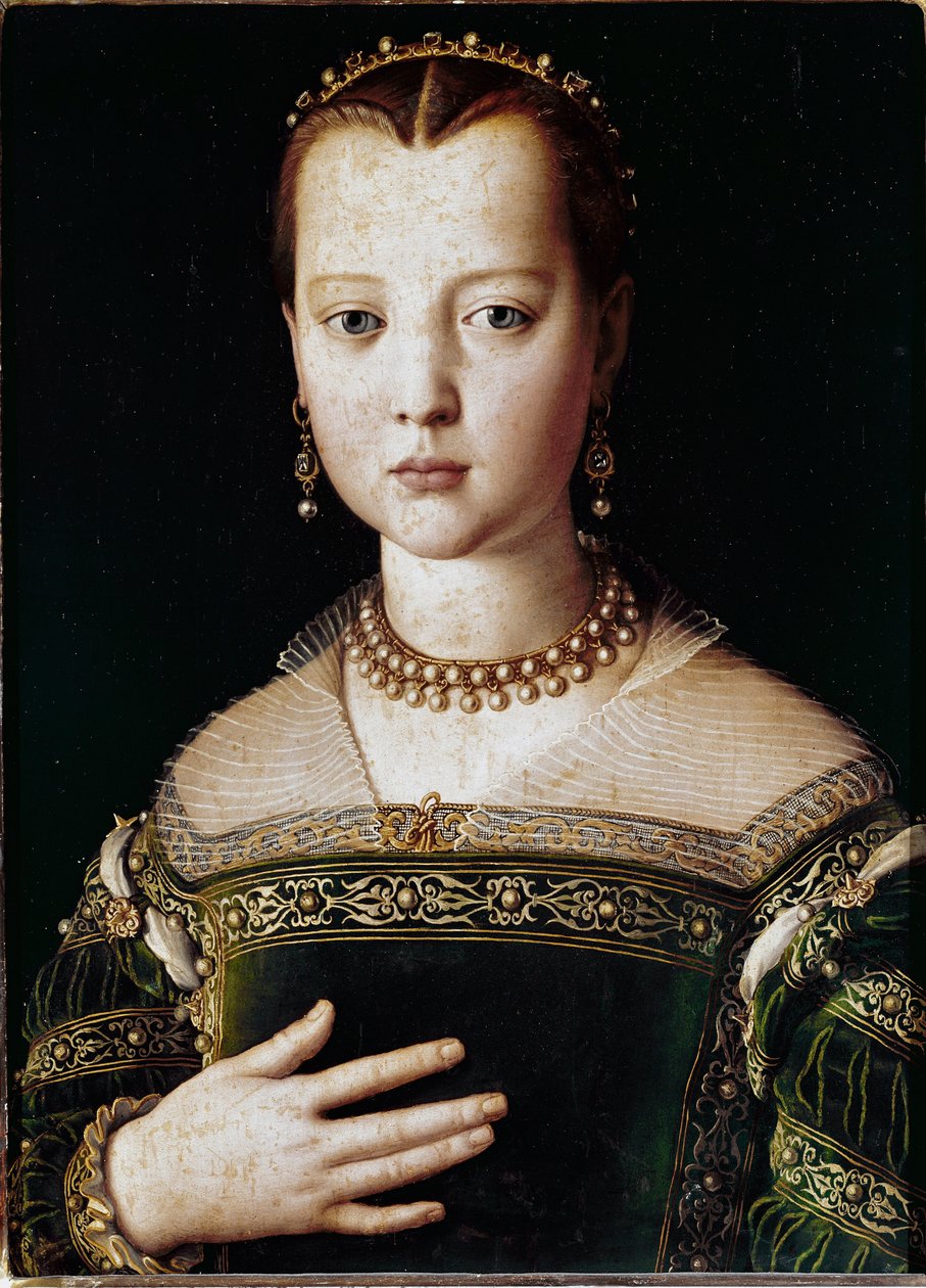 Maria de Medici portréja (olaj, vászon alkotó: Agnolo Bronzino