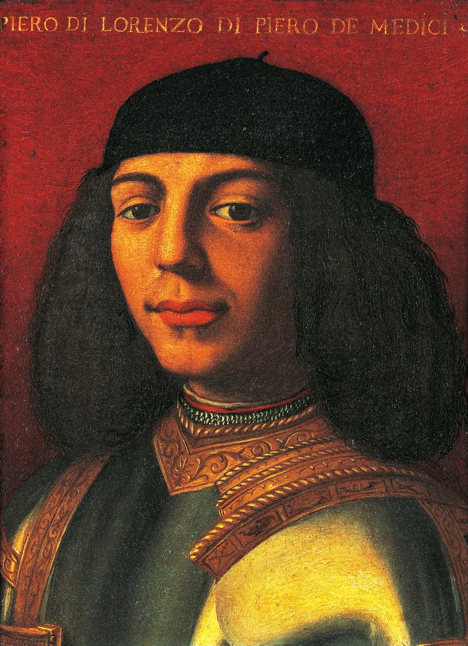 Piero de Medici, más néven szerencsétlen Piero portréja (Firenze alkotó: Agnolo Bronzino
