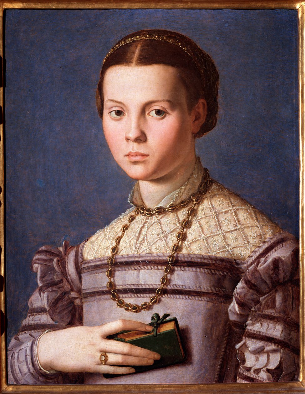 Egy könyves kislány portréja (festmény alkotó: Agnolo Bronzino