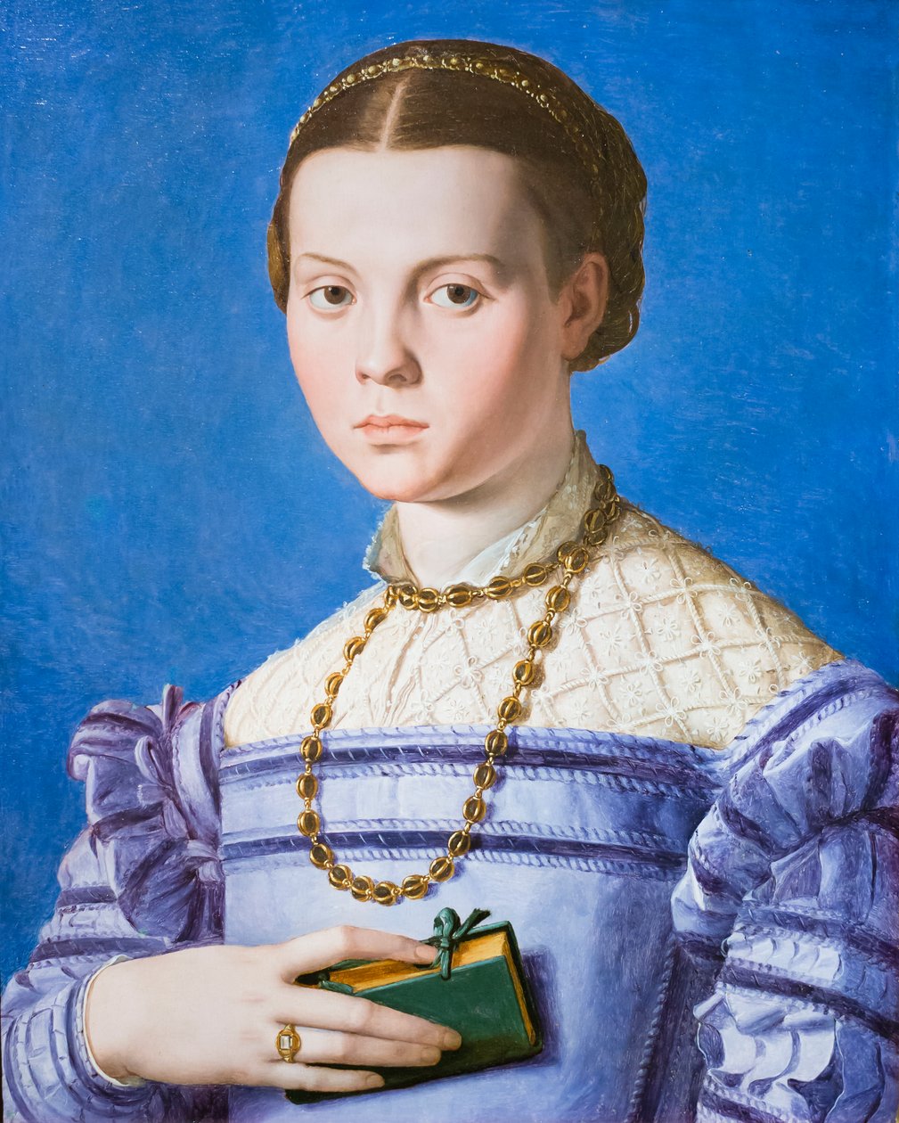 Egy könyves lány portréja, valószínűleg Giulia di Alessandro de Medici alkotó: Agnolo Bronzino