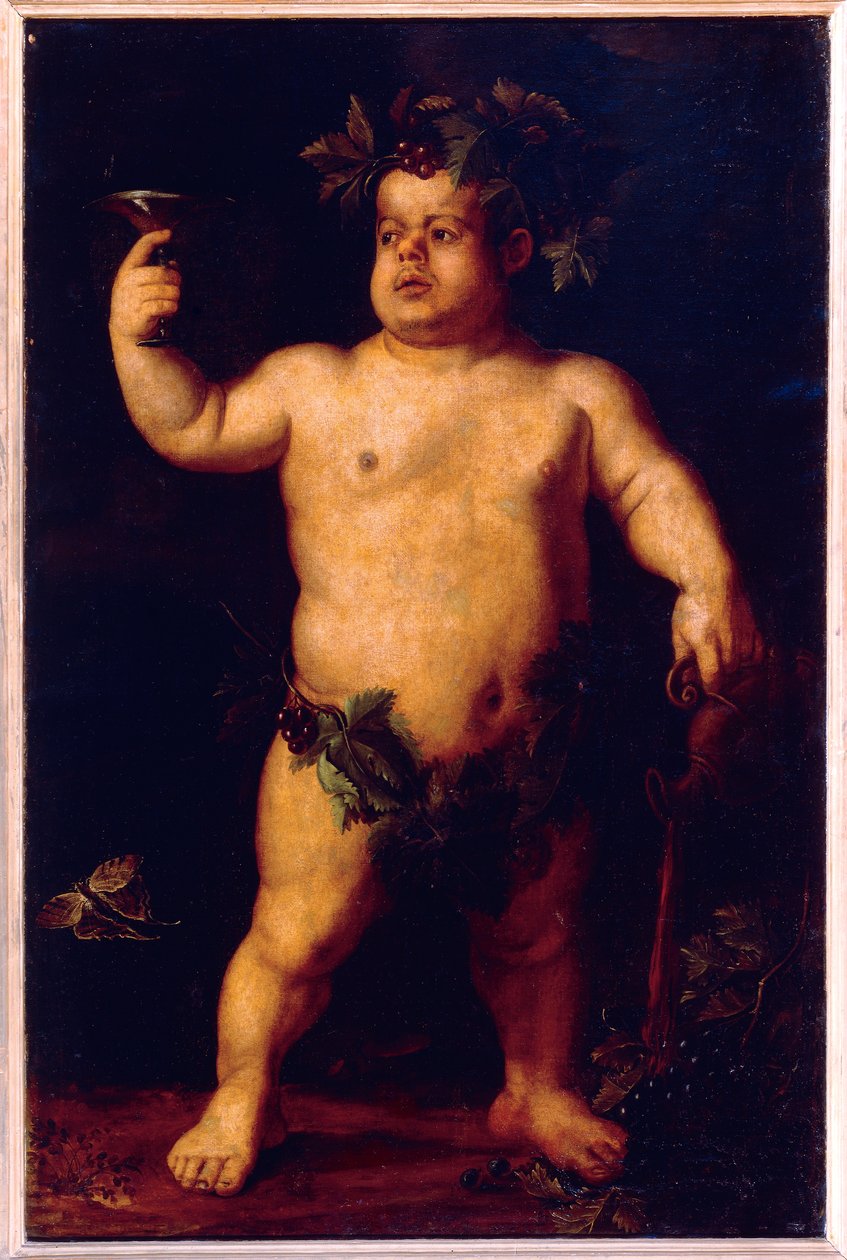 A törpe Morgante portréja, mint Bacchus (olaj, vászon) alkotó: Agnolo Bronzino