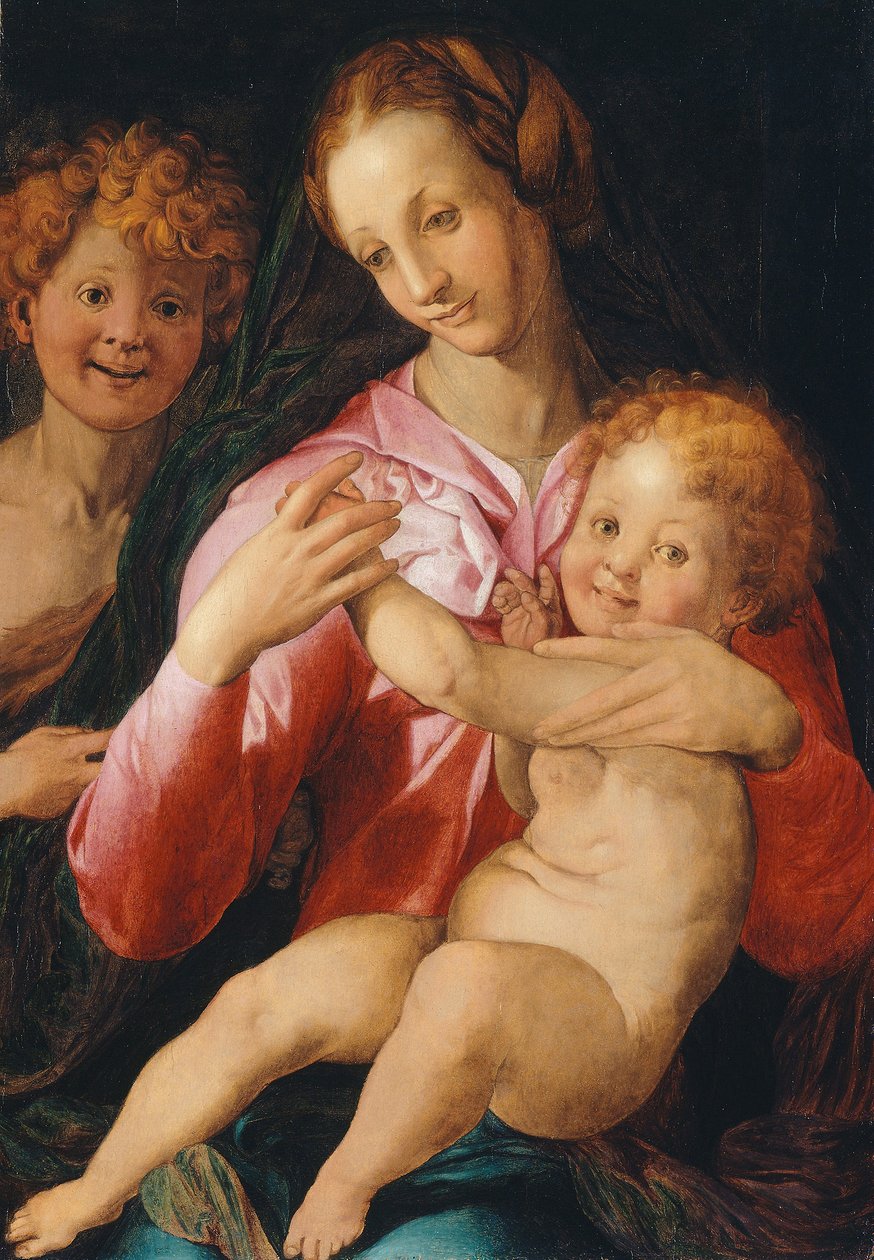 Szűzanya és gyermeke a fiatal Keresztelő Szent Jánossal alkotó: Agnolo di Cosimo Bronzino