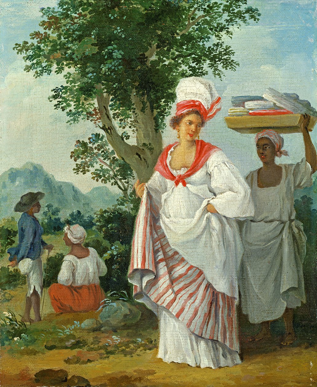 Nyugat-indiai kreol nő fekete szolgájával, 1780 körül alkotó: Agostino Brunias