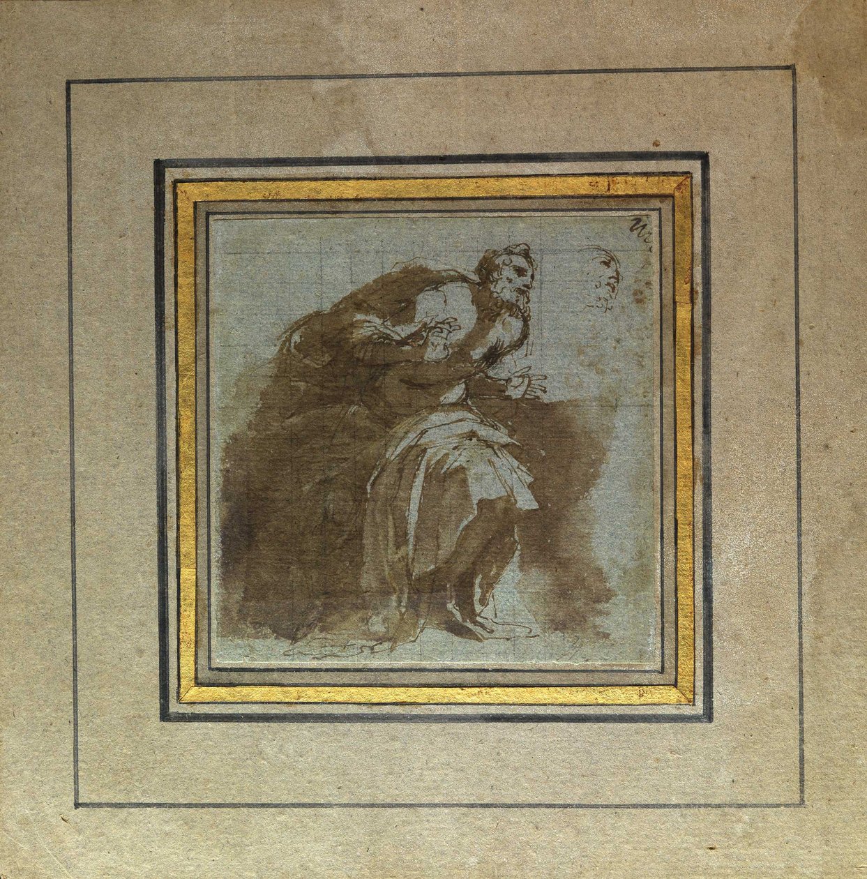 Meglepett szenilis alak alkotó: Agostino Carracci