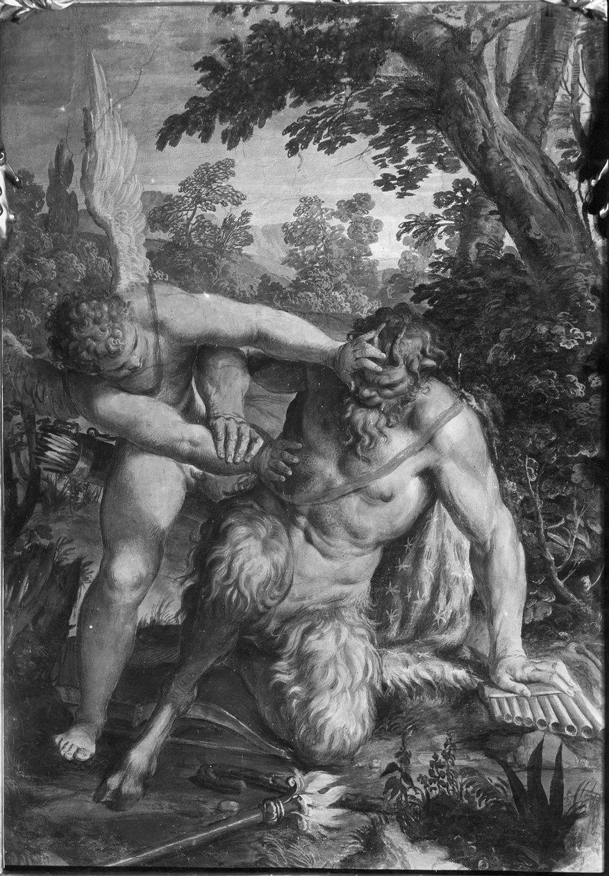 Ámor és a Pan Love előjeleket hódít meg alkotó: Agostino Carracci