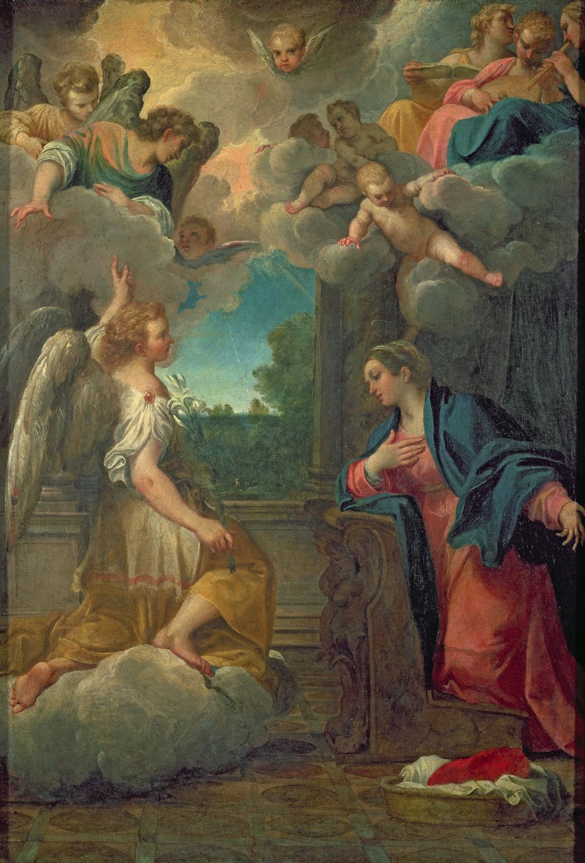 Az Annunciáció alkotó: Agostino Carracci