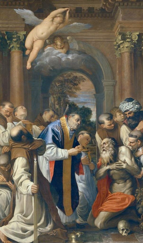 Szent Jeromos utolsóáldozása alkotó: Agostino Carracci