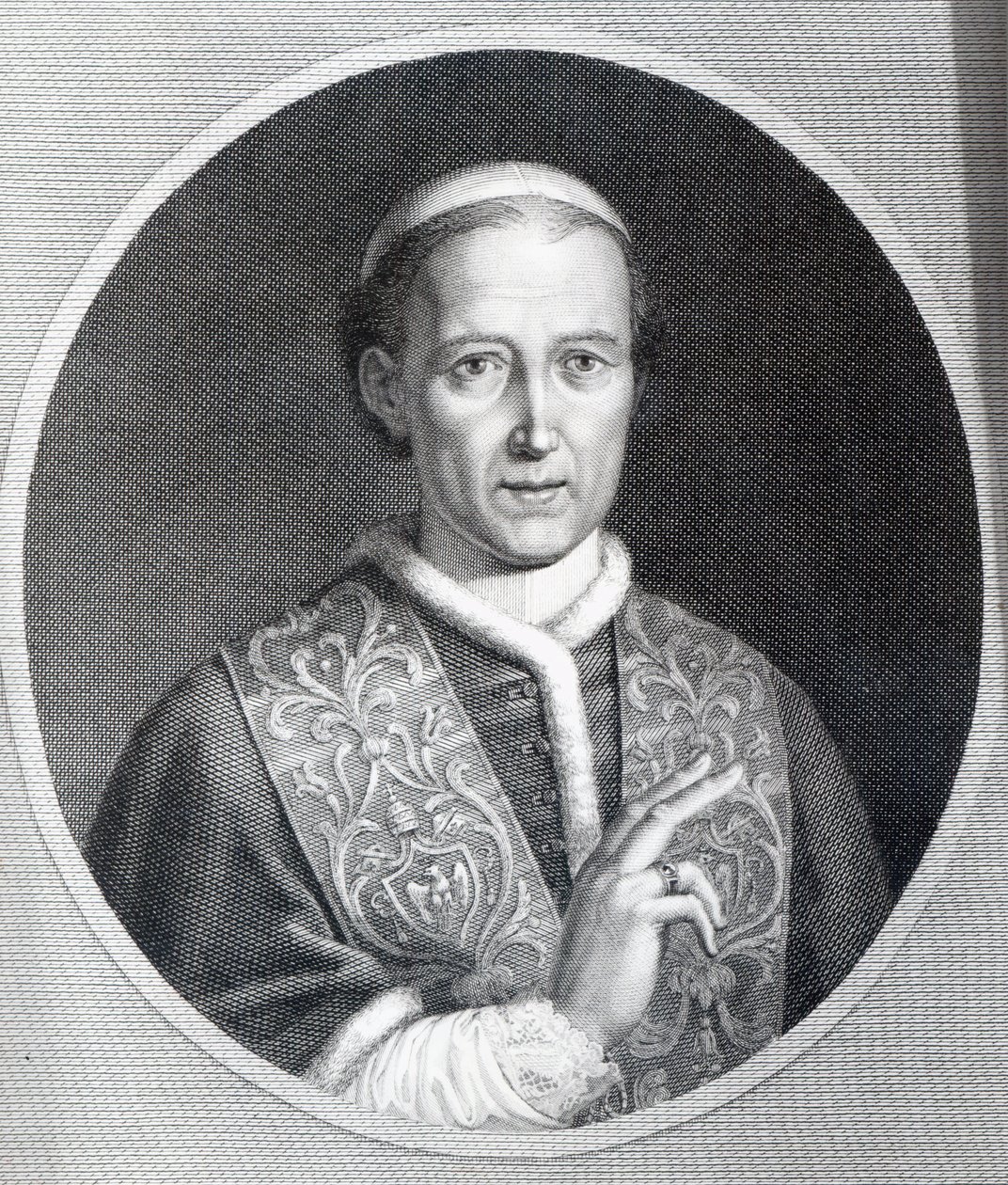 XII. Leó pápa, Raffaele Persichini metszete alkotó: Agostino Tofanelli