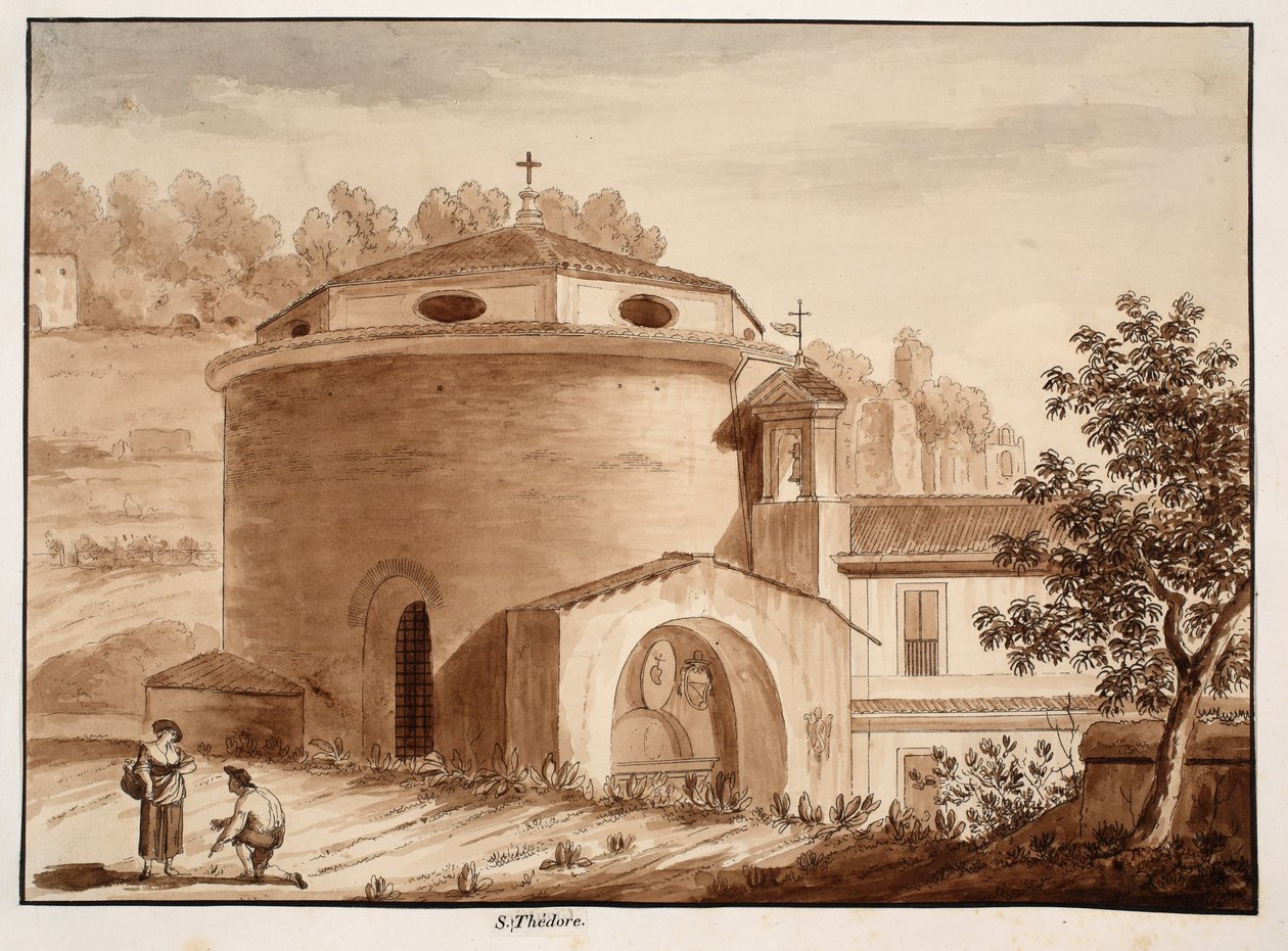 San Teodoro, 1833 (metszet barna mosással) alkotó: Agostino Tofanelli