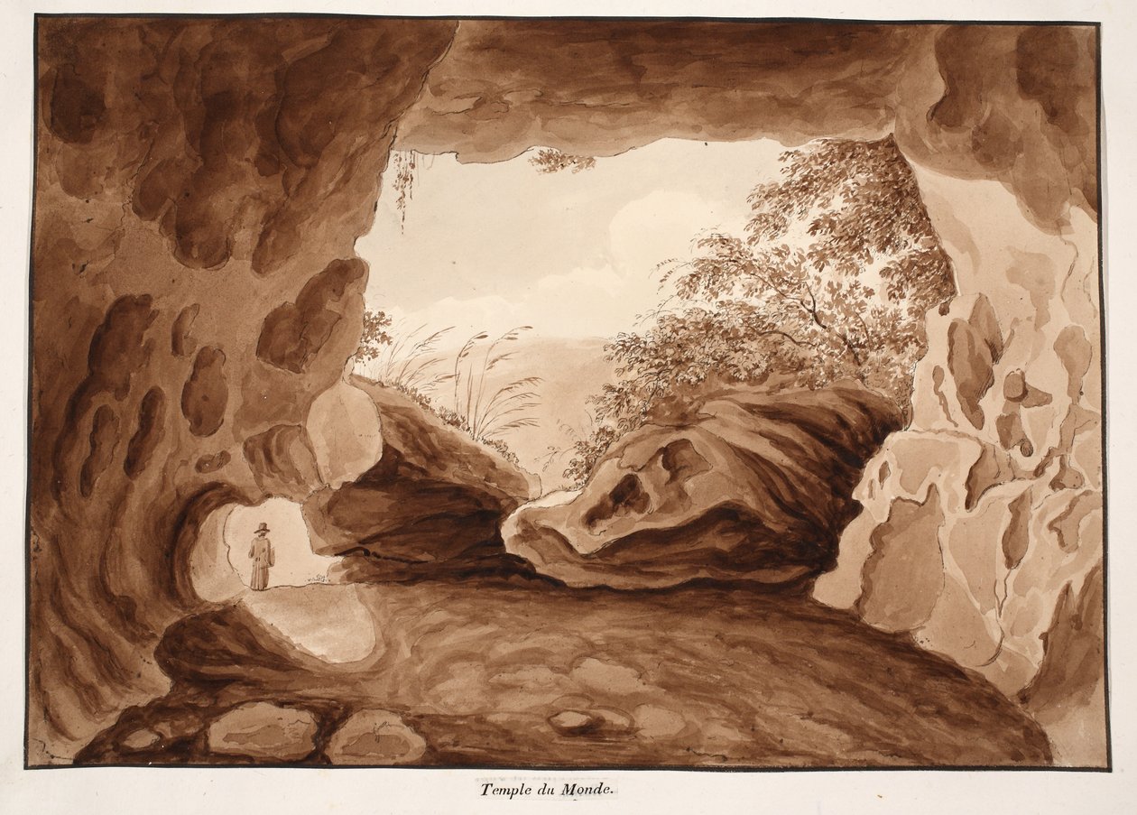A világ temploma, 1833 (rézkarc barna mosással) alkotó: Agostino Tofanelli