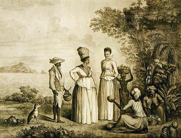 St. Vincent gyümölcspiaca alkotó: Agostino Brunias