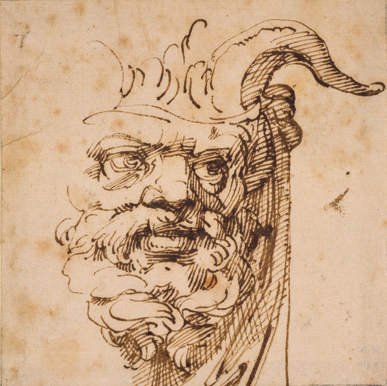 Egy silvan maszk, 1570-1602 alkotó: Agostino Carracci