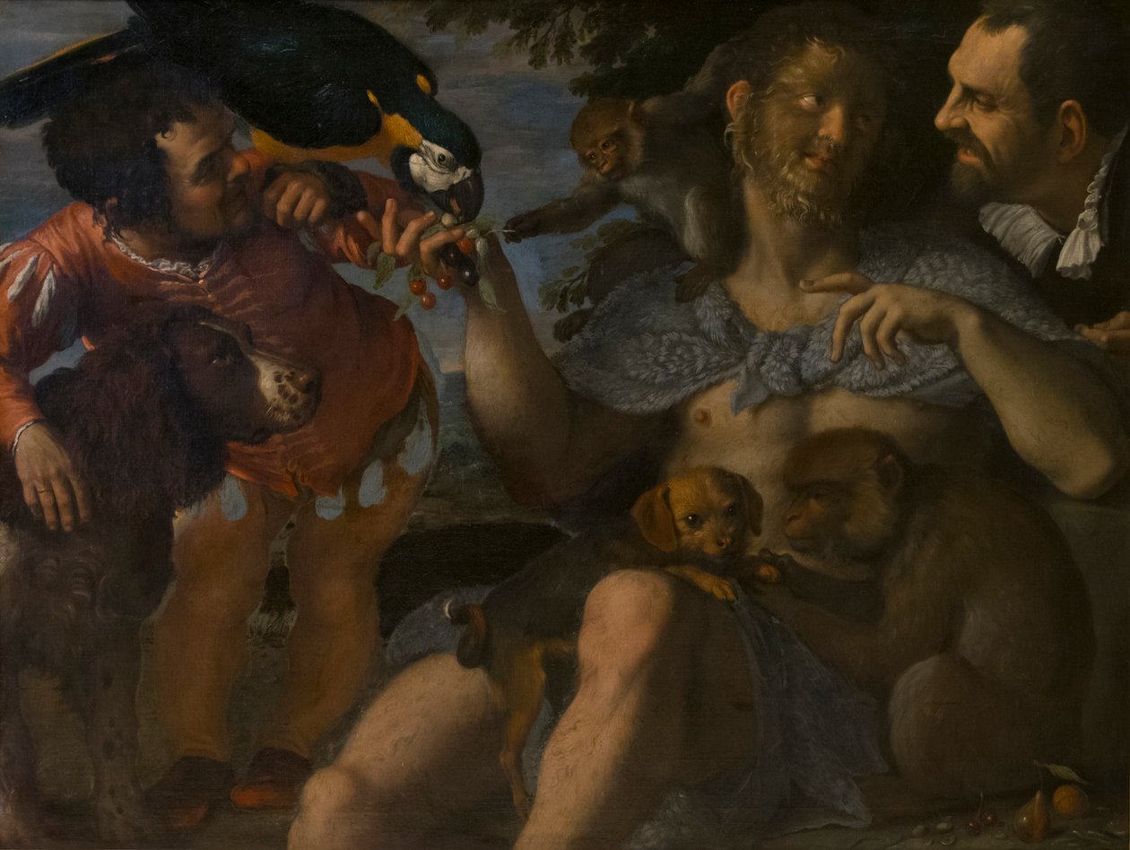 Arrigo Peloso, Pietro Matto és Amon Nano, c. 1598. alkotó: Agostino Carracci