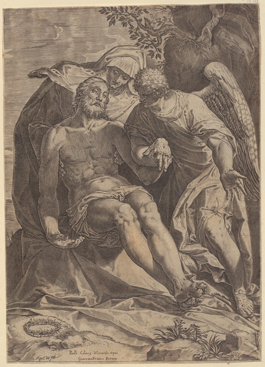 Krisztus siratása [Pietà] alkotó: Agostino Carracci