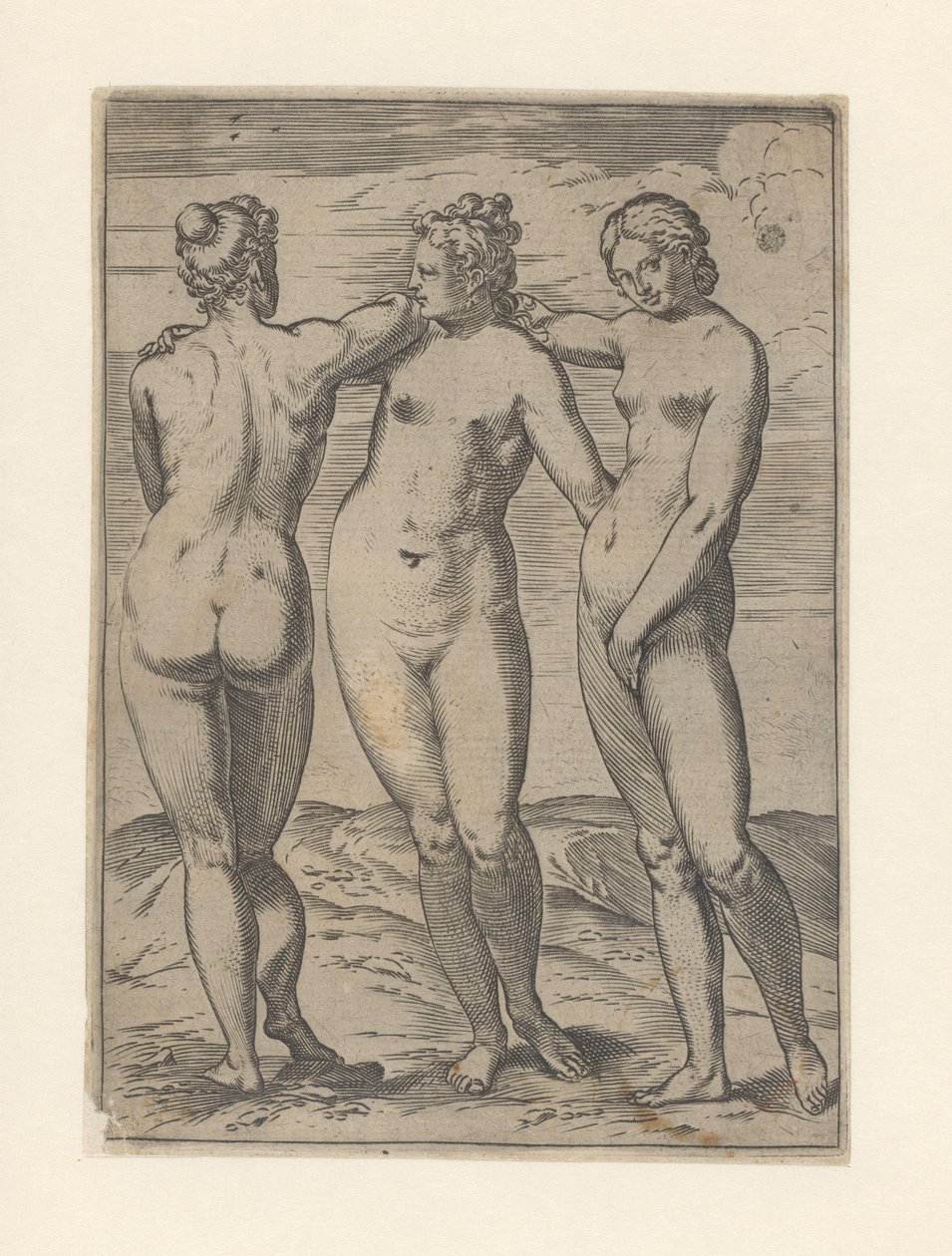 A három grácia Lascivie (sorozat címe) alkotó: Agostino Carracci