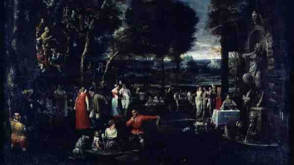 Fete Champetre vagy, Fete Milanese, 1584 körül alkotó: Agostino Carracci