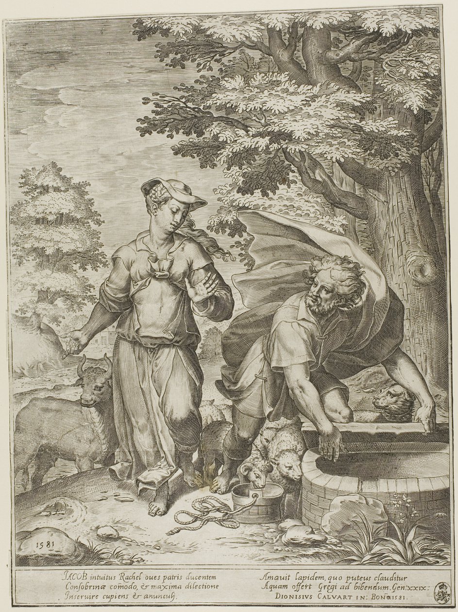 Jákob és Ráhel alkotó: Agostino Carracci