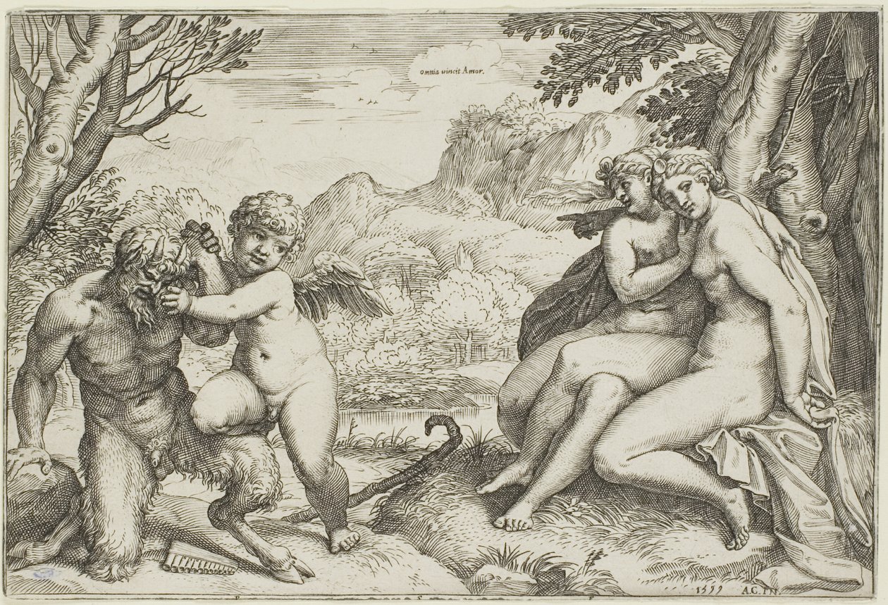 A szerelem mindent legyőz alkotó: Agostino Carracci