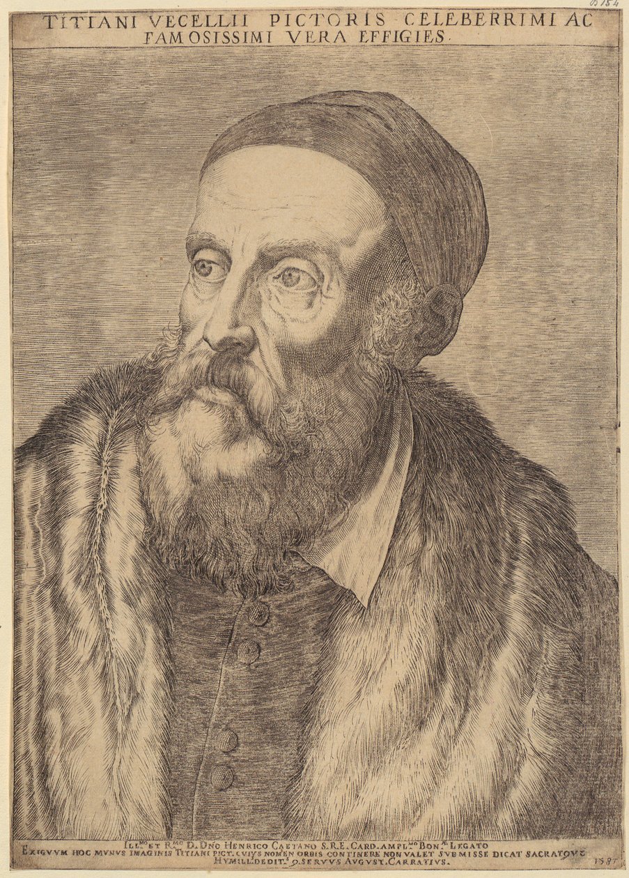 Tiziano portréja alkotó: Agostino Carracci