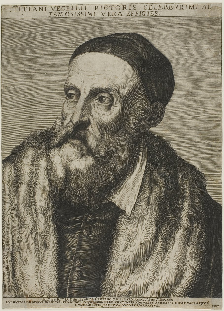 Tizian portréja alkotó: Agostino Carracci