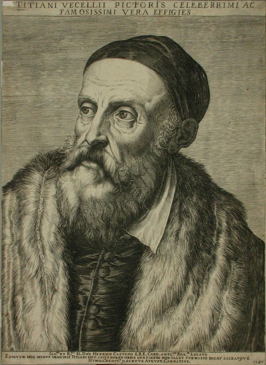 Tiziano portréja alkotó: Agostino Carracci