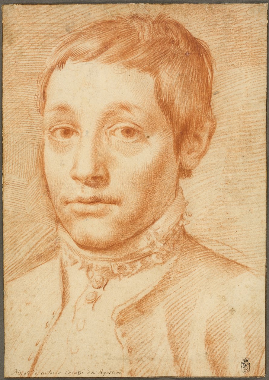 A művész fiának portréja, Antonio Carracci alkotó: Agostino Carracci