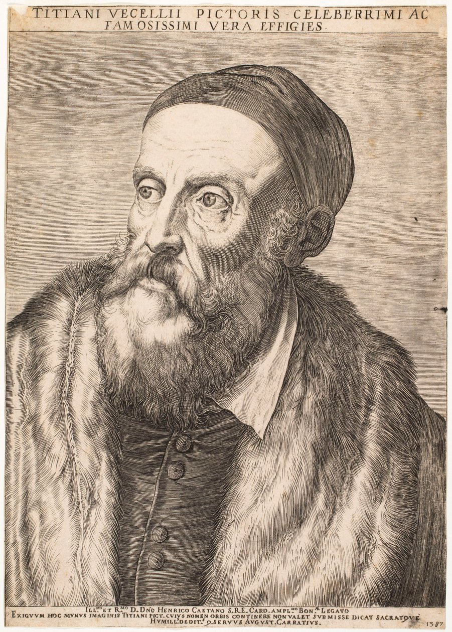 Tizian portréja alkotó: Agostino Carracci