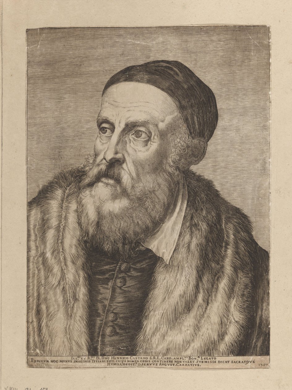 Titian festő portréja alkotó: Agostino Carracci