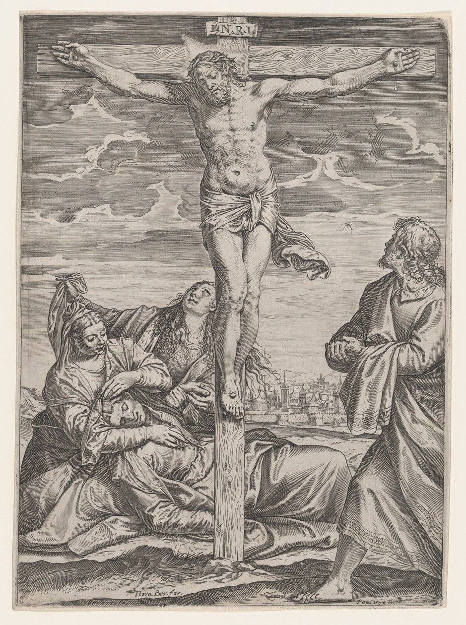 A keresztre feszítés, 1582. alkotó: Agostino Carracci