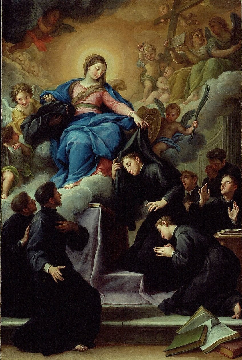 A Madonna a Servita Rend hét alapítójával alkotó: Agostino Masucci