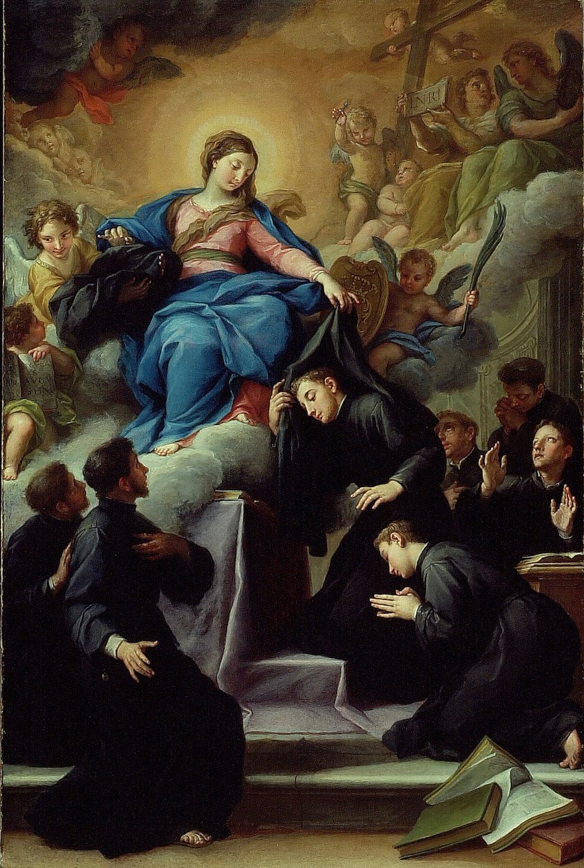 A Madonna a szervita rend hét alapítójával, c. 1728. alkotó: Agostino Masucci