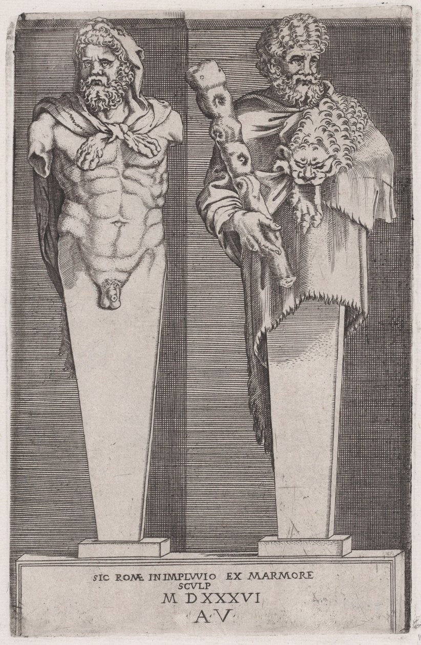 Herkules a Hermae-ból, 1536-ban. alkotó: Agostino Veneziano