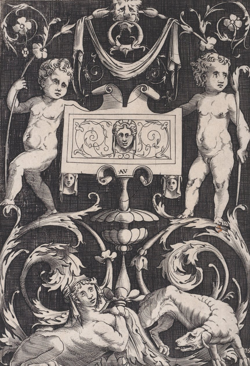 Dísztábla, kb. 1514-36. alkotó: Agostino Veneziano