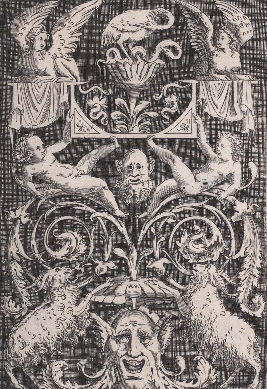 Dísztábla, kb. 1514-36. alkotó: Agostino Veneziano