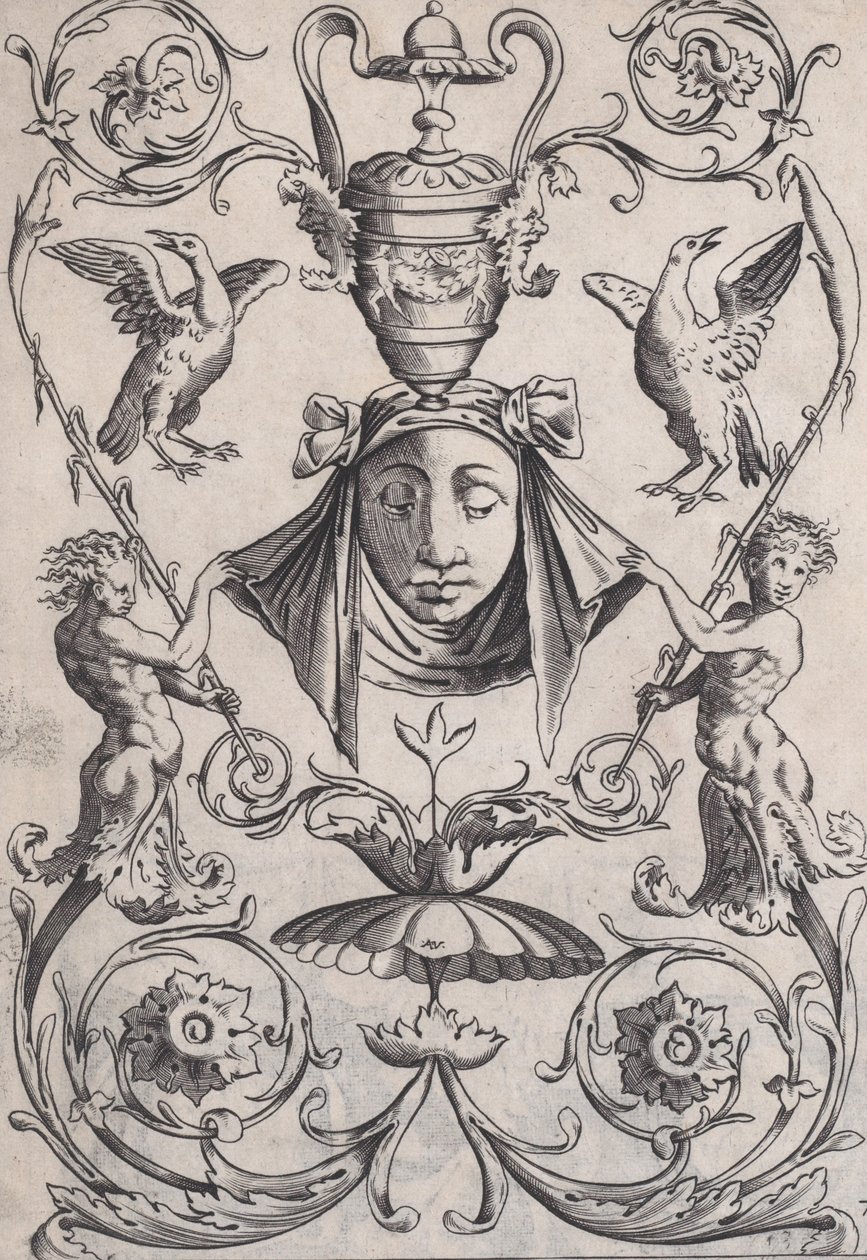 Dísztábla, kb. 1514-36. alkotó: Agostino Veneziano